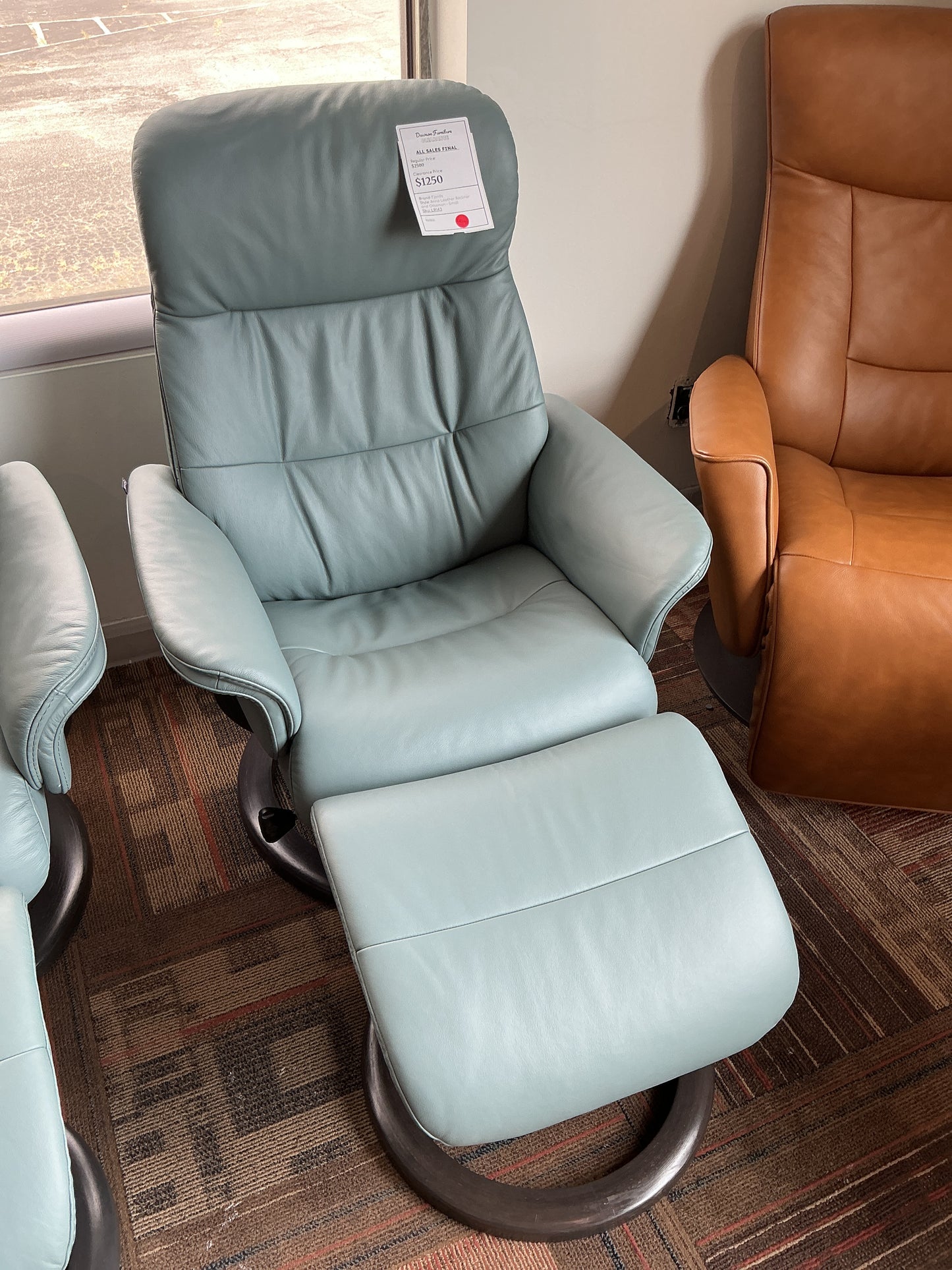 Fjords - Anne Leather Recliner with Ottoman (Small)