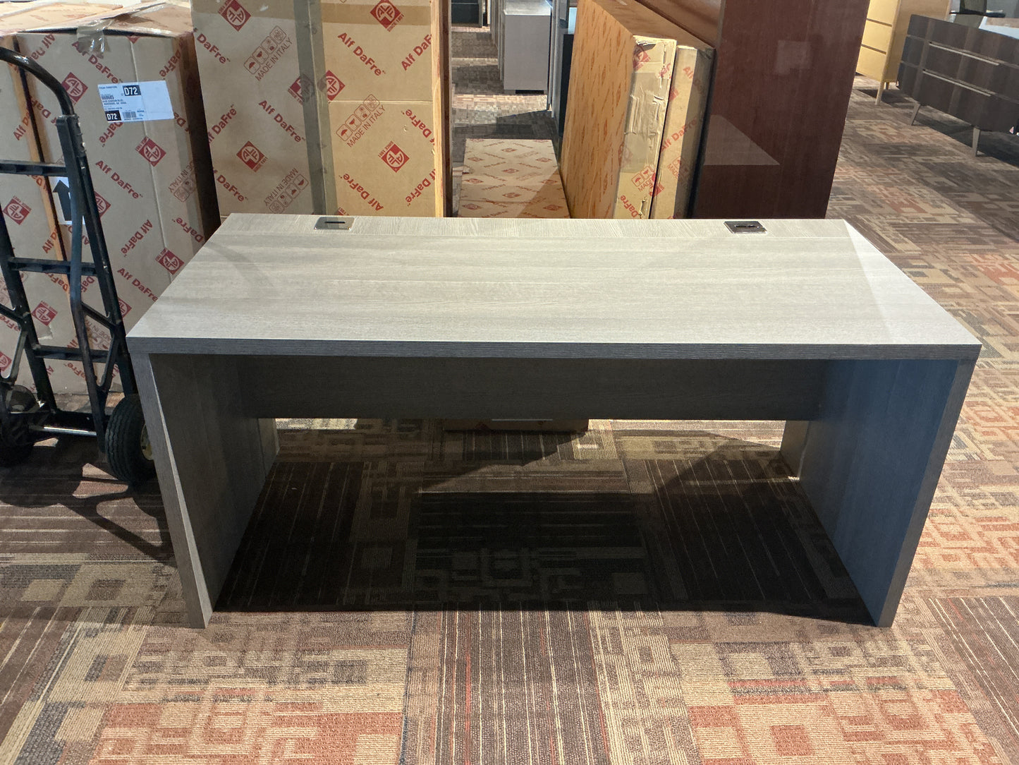 Alf - Tivoli Office Desk (Gray Oak)