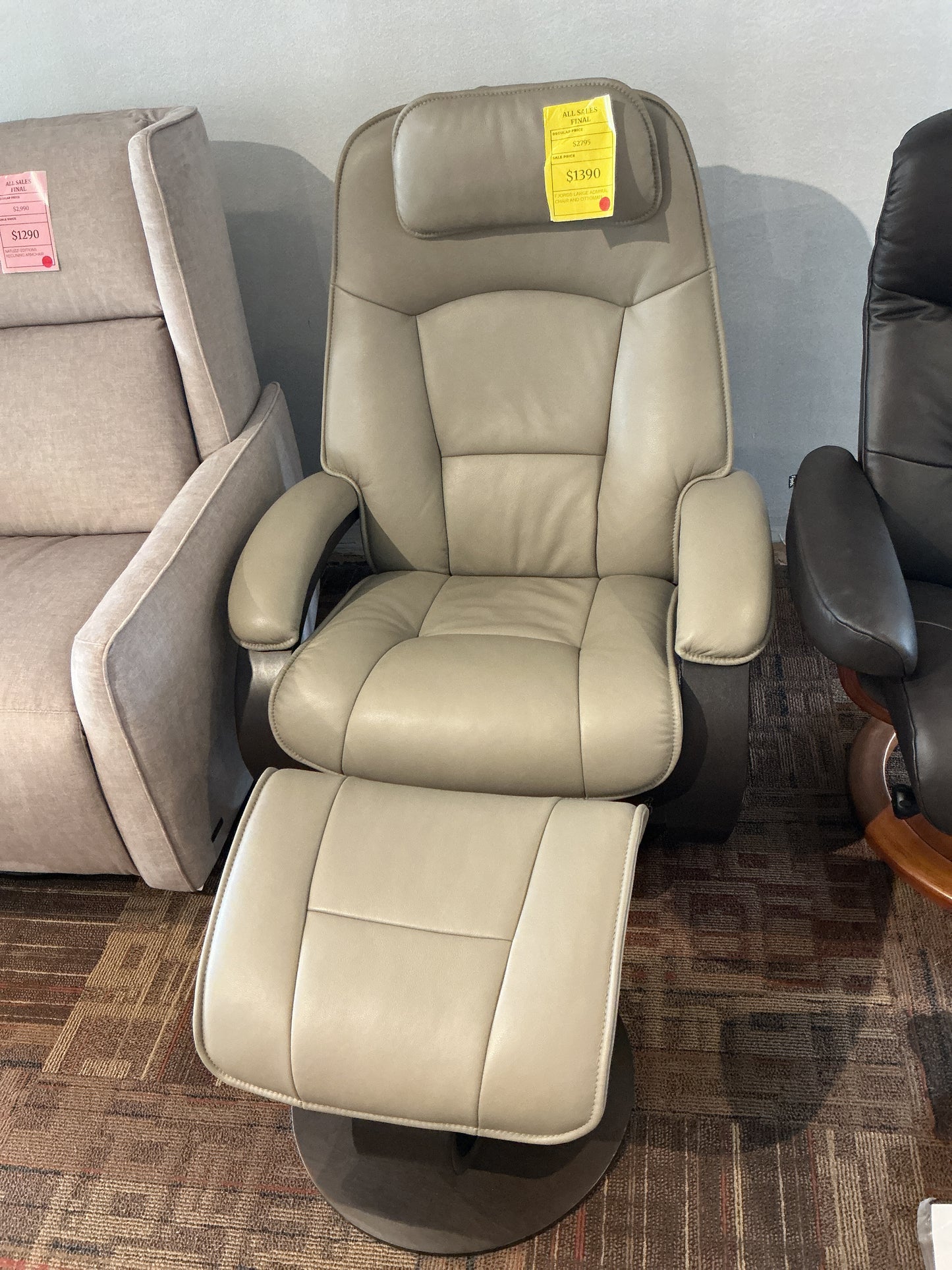 Fjords - Admiral Chair and Ottoman - Large