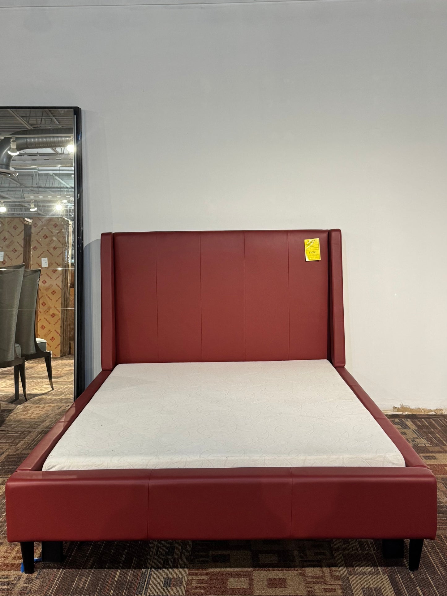 Palliser- Red Leather Bed Frame (Queen)