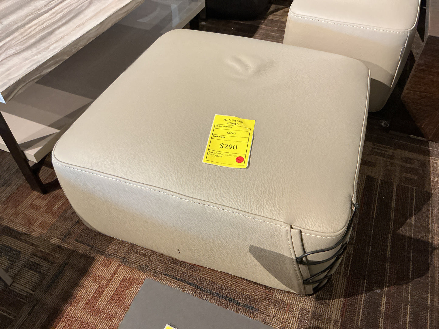 Max Divani - Large Leather Ottoman