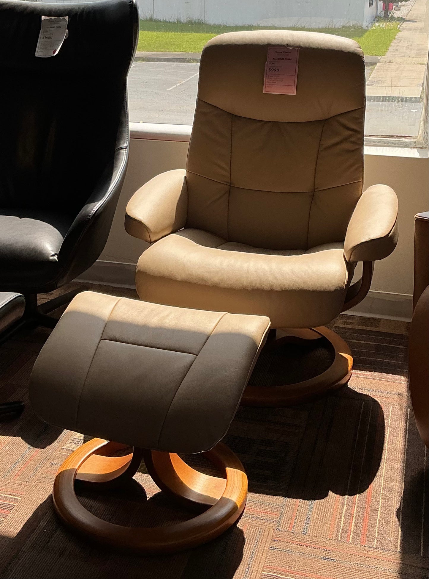 Fjords - Muldal Chair and Ottoman (Large)