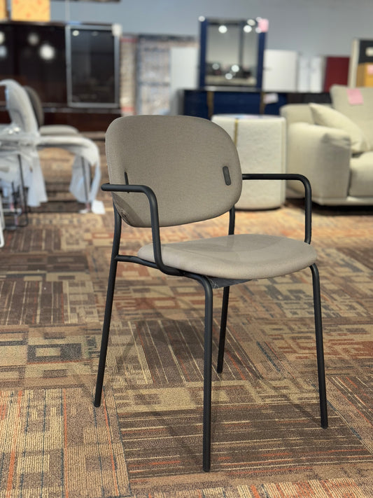 Connubia - Yo! Chair W/ Arms (Black Frame, Taupe Seat)