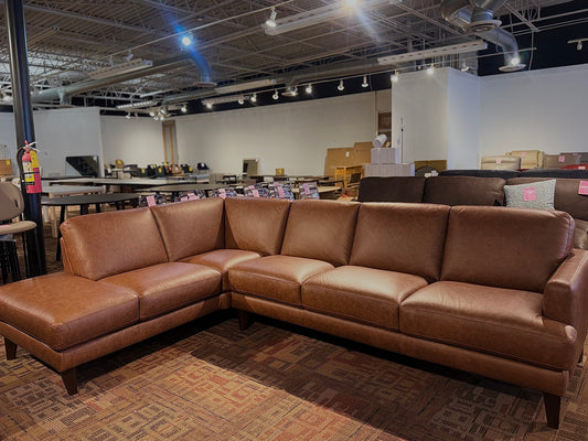 Max Divani - Carson Leather Sectional 2 pc (Brown)
