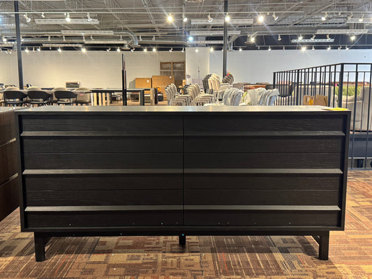 James & James - Edward Rustic Lodge Black Acacia Wood Sideboard