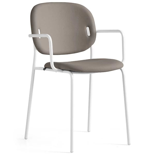 Connubia - Yo! Chair W/ Arm (White Frame, Taupe Seat)