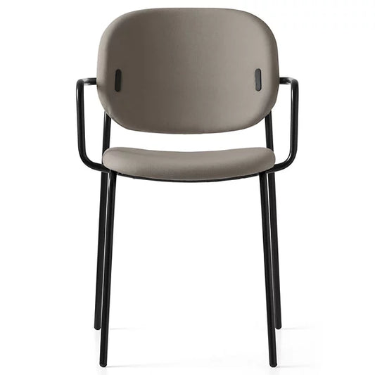 Connubia - Yo! Chair W/ Arms (Black Frame, Taupe Seat)