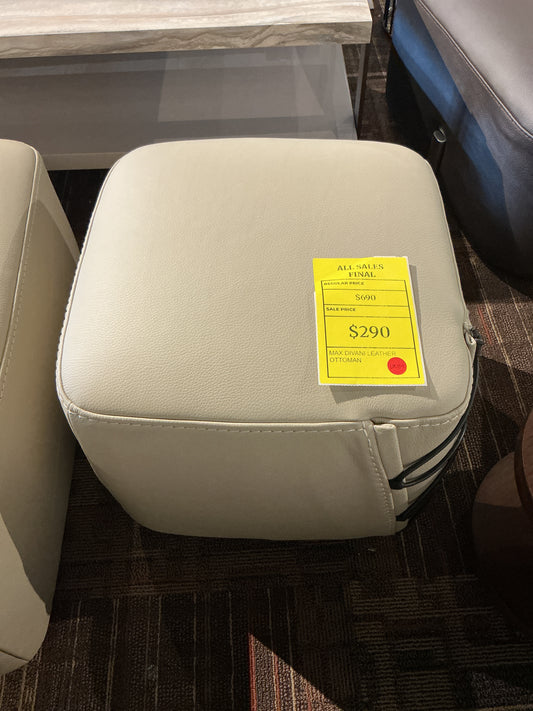Max Divani - Small Leather Ottoman