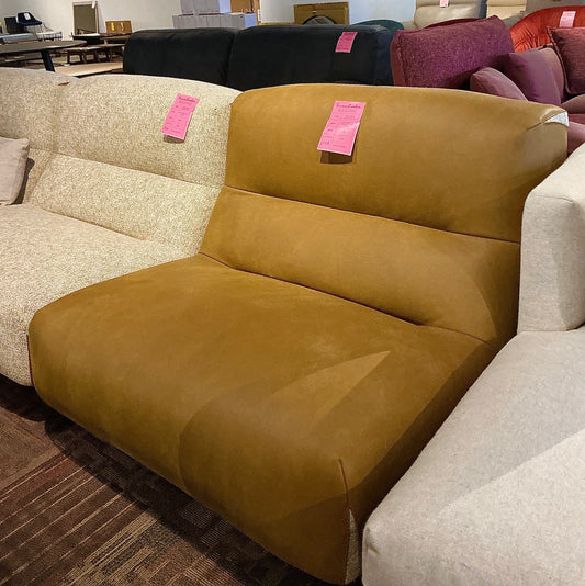 Max Divani - Swing Leather Armless Chair Glider (Hazelnut)