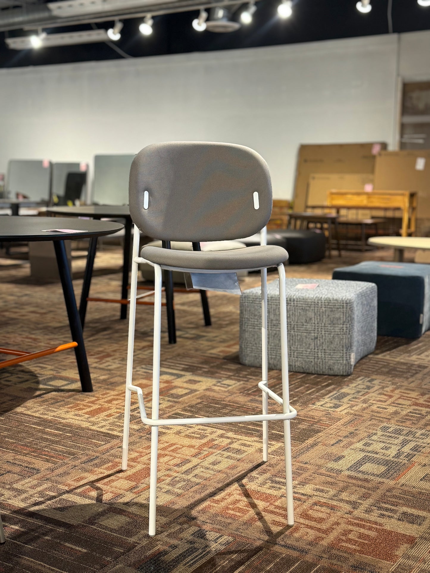 Connubia - Yo! Barstool (White Frame, Taupe Seat)