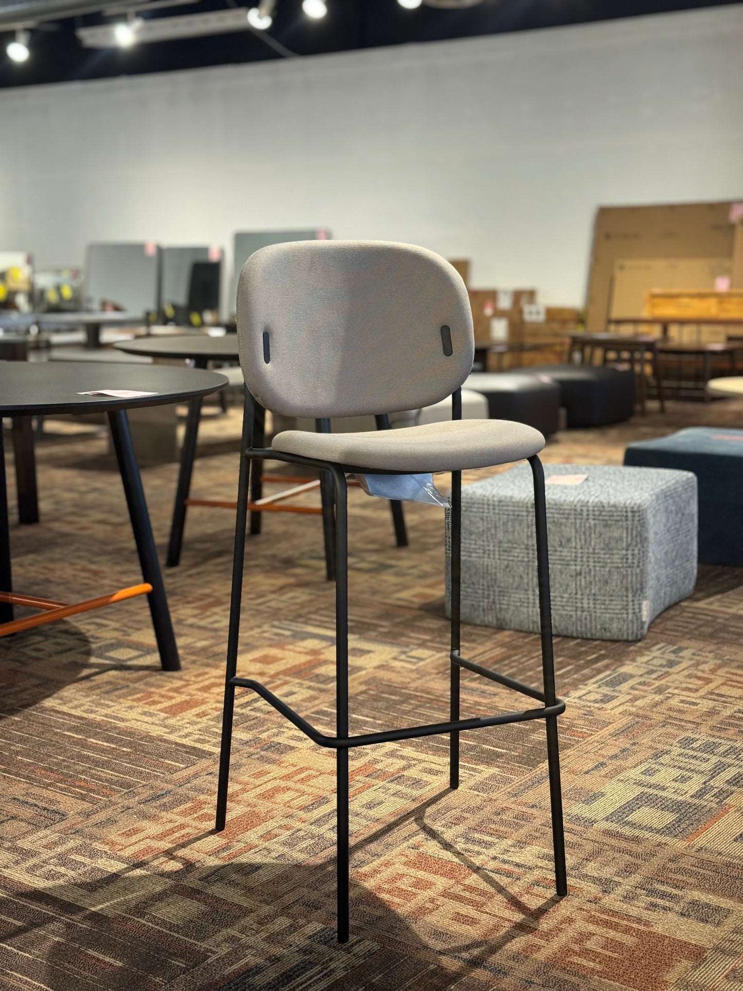 Connubia - Yo! Barstool (Black Frame, Taupe Seat)