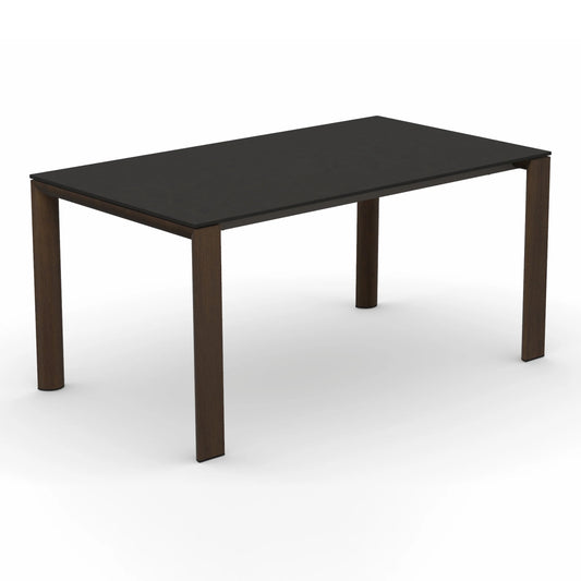 Connubia - Dorian Extendable Table (smoke legs/ matte black frame/ graphite top)